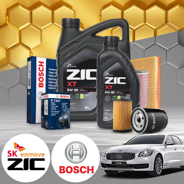 K9(더) 3.3/3.8(18~20) 가솔린 지크 X7 5W30 SP 엔진오일필터세트 8Liter 73,600원