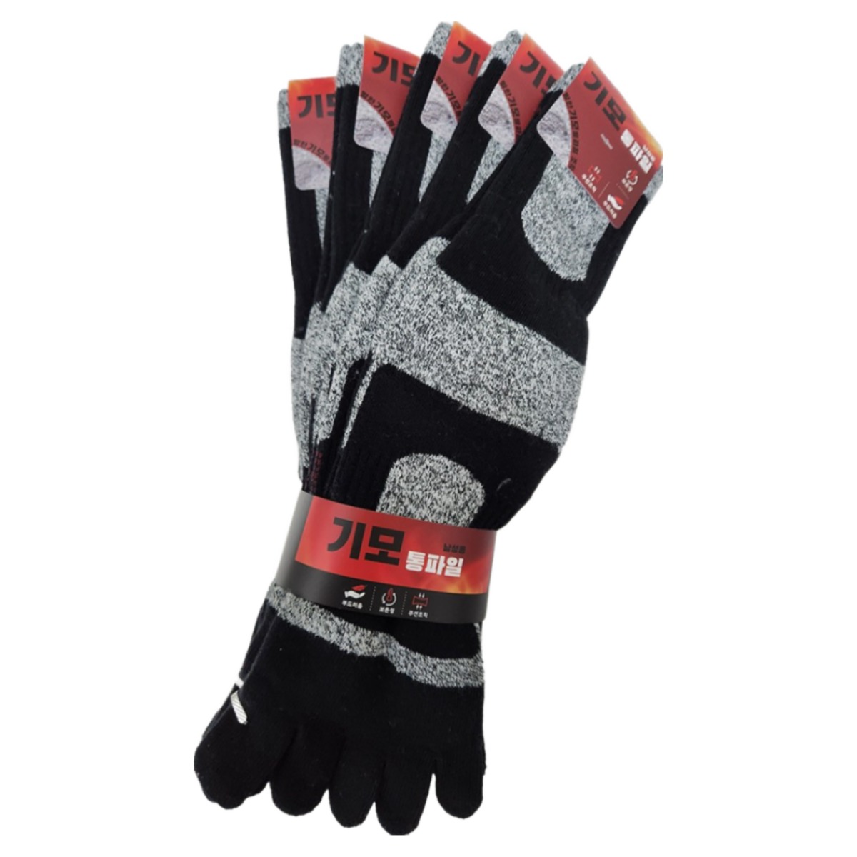 인유어스 남성 발가락 양말 기능성 발열 기모 통파일 발가락 양말 세트 23,500원