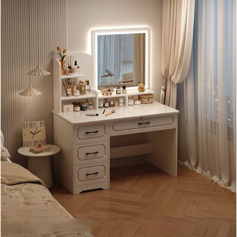 북유럽 모던 LED 침실용 멀티 화장대 세트 아파트 인테리어 좌식 서랍장 화장대 책상 154,000원