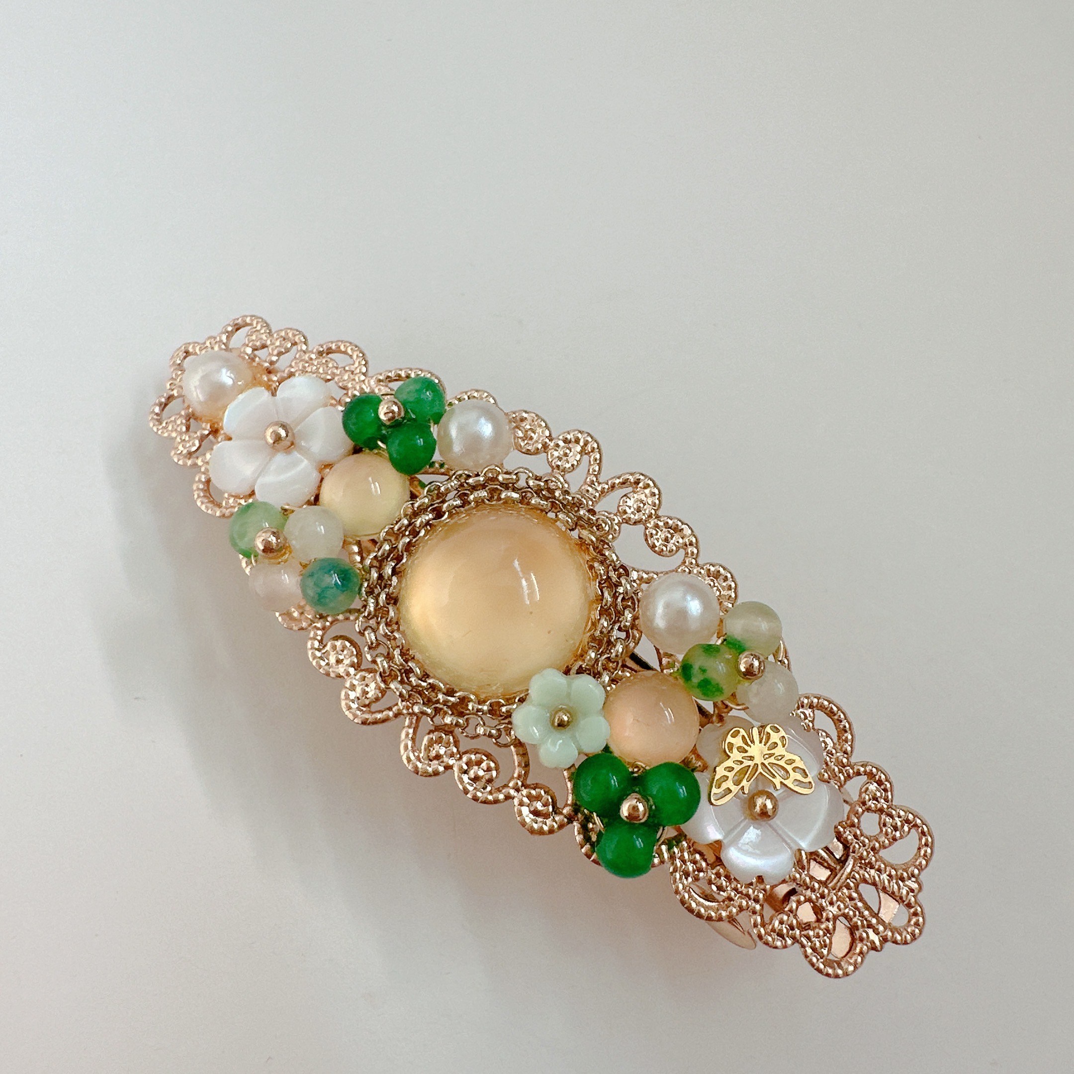 수공예 미니 원석꽃 포인트 헤어 자동핀 13,900원