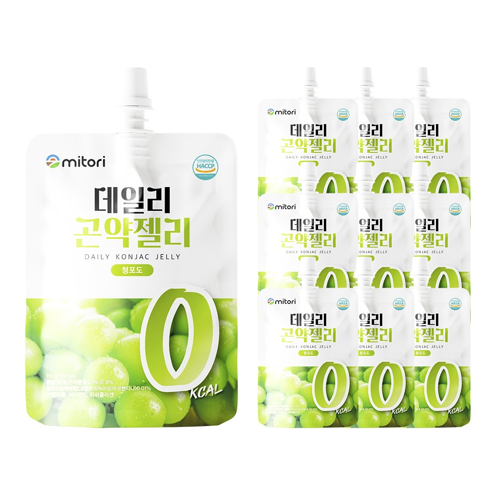 미토리 데일리 곤약젤리 0칼로리 청포도맛, 10개, 150g 8,300원