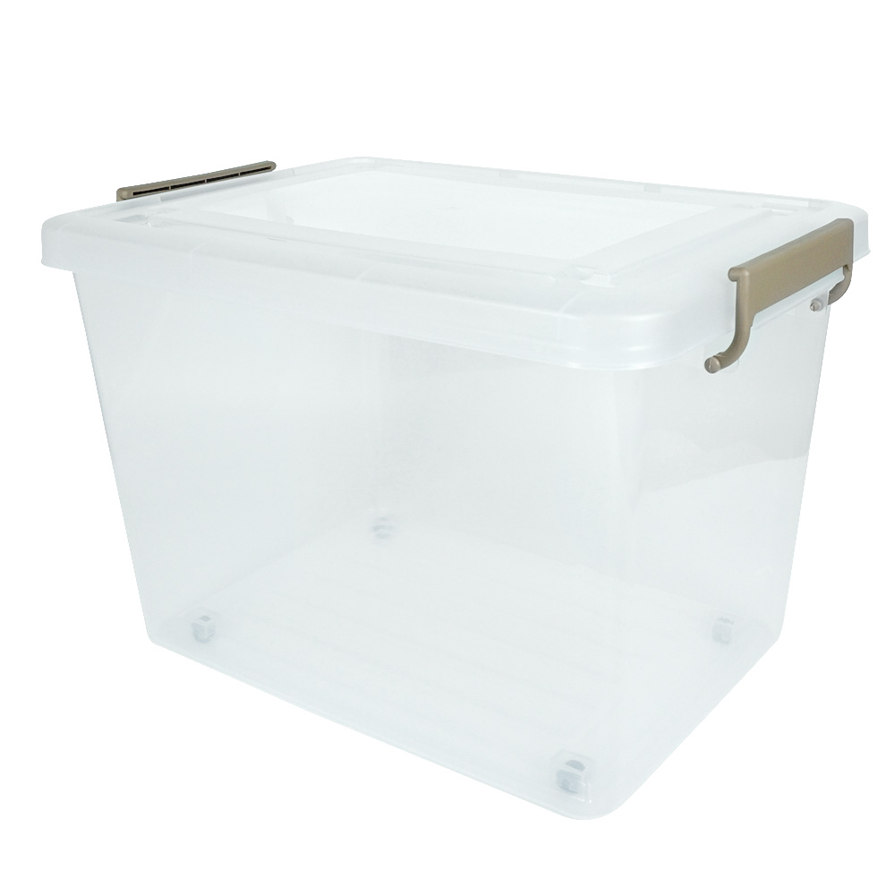 스페이스에디터 투명베이직 리빙박스 40L, 샌드베이지, 1개 18,900원