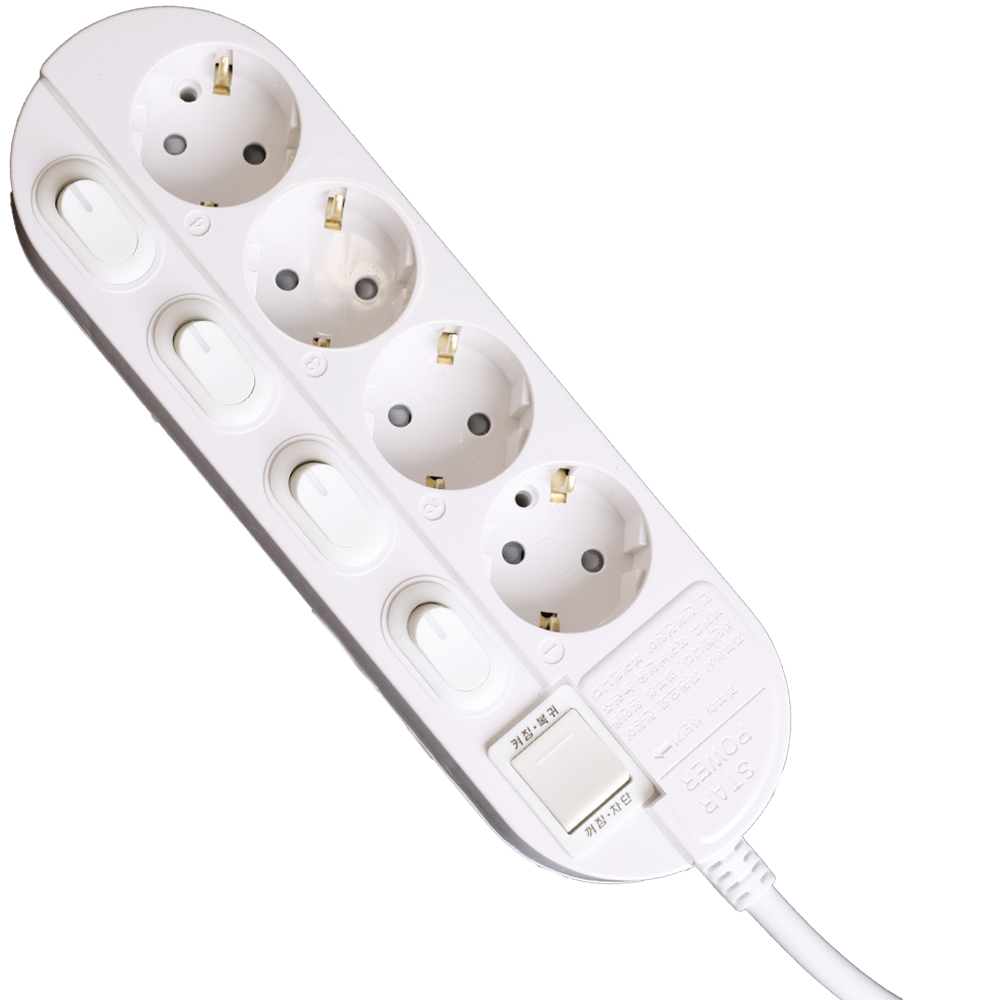 이어지다 개별 스위치 멀티탭 4구 OS-MT4, 3m, 단일색상, 1개 14,900원