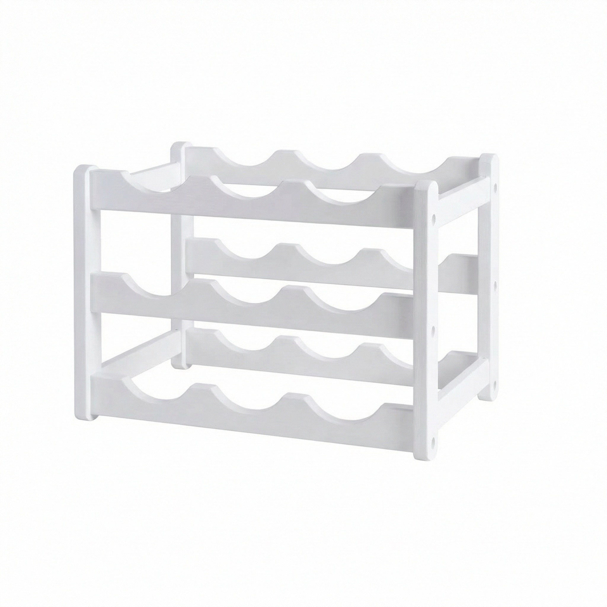 크리에이티브 와인랙 가정용 유러피안 와인 수납 선반 테이블 와인랙 체크 장식품 가정용, 1개, 흰색 22,100원