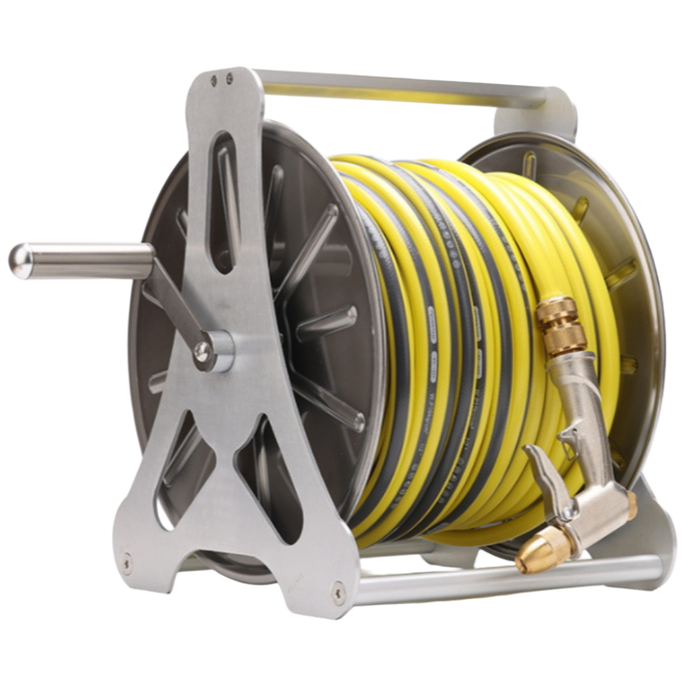 52m 최고급분사기 옐로우 릴호스 스테인레스 릴 호스 고압분사기 정원 호수 물 151,930원