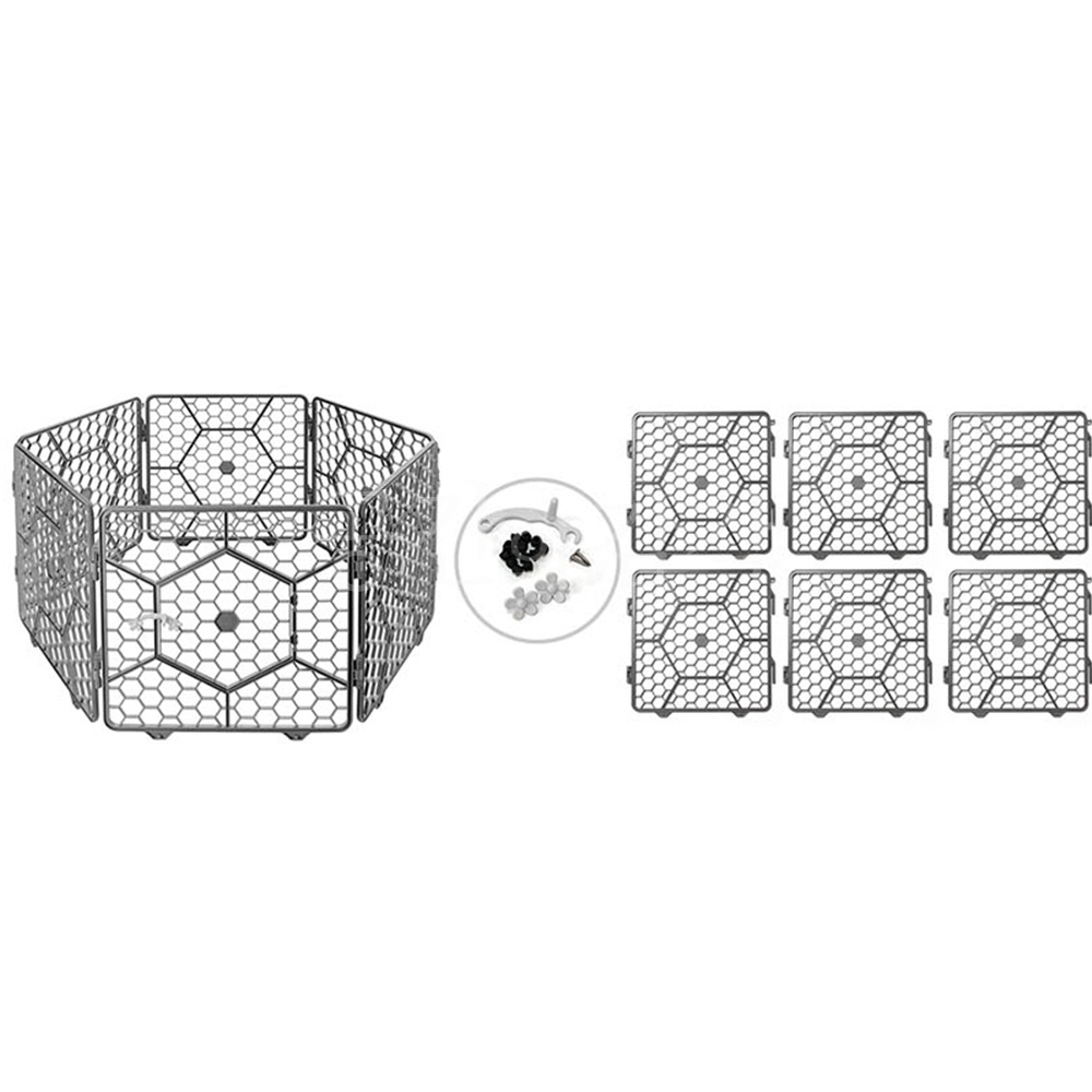 대형 애견 육각 휀스(6P) 다크그레이 펜스 플라스틱 철장 울타리 조립식 강아지 59,600원