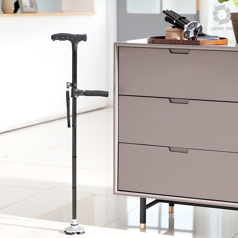 [TV홈쇼핑정품] 리빙톤 1초 안전스틱 접이식 지팡이 4발 네발 LED전등 이지업 인체공학 홈쇼핑 28,900원