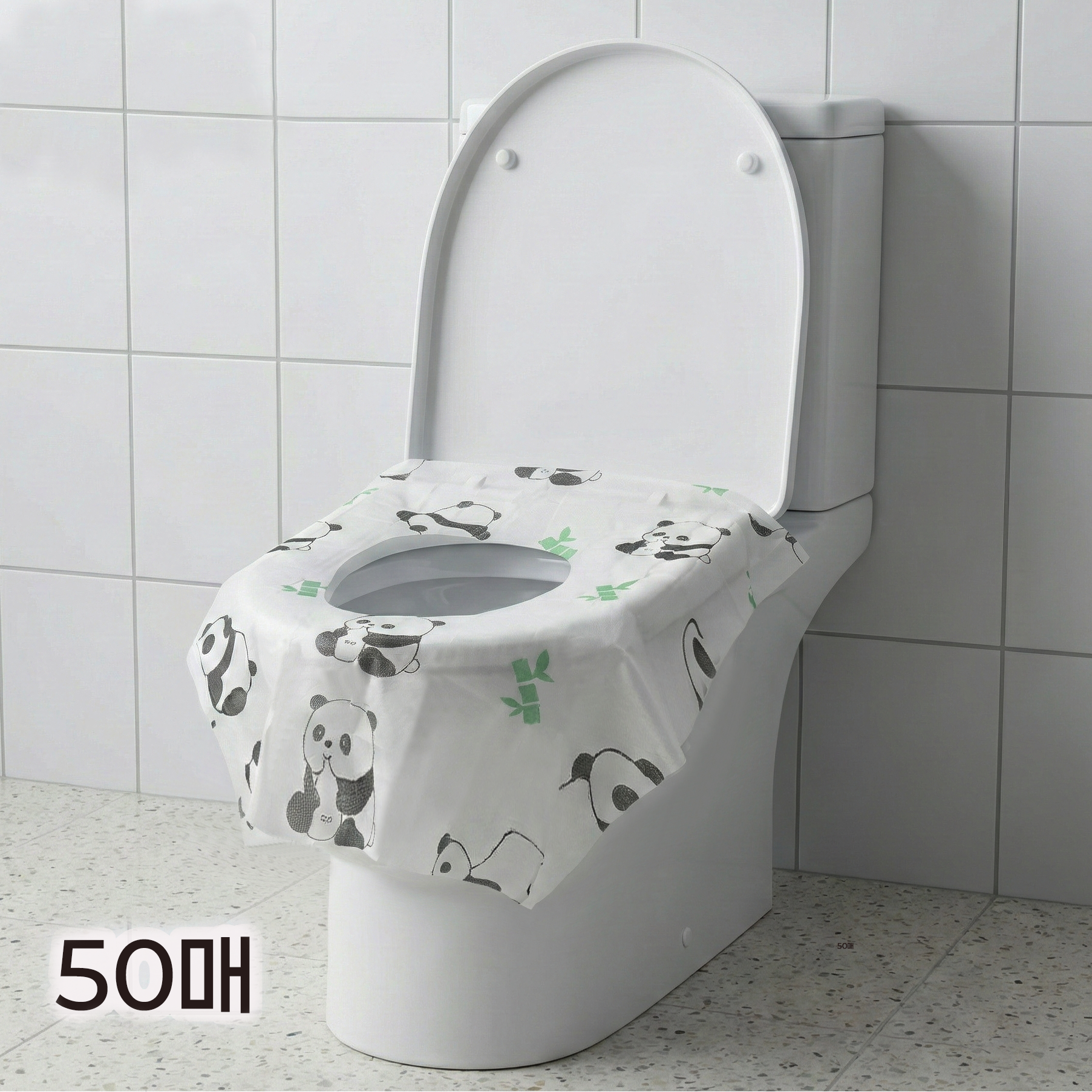 코차이 일회용 변기시트 커버 특대형 휴대용 50매 개별포장 여행 필수품 50매/100매, 50개, 판다 패턴 9,500원