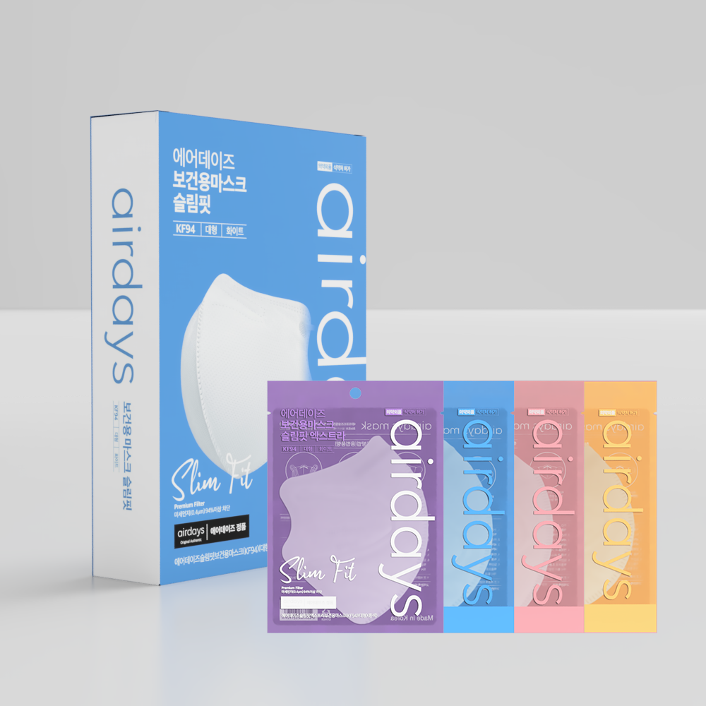 [30매] 에어데이즈 KF94 슬림핏 얇은 여름 마스크 15,900원