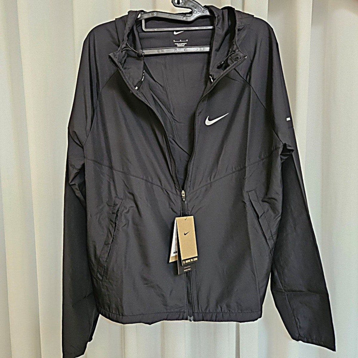 백화점매장판 나이키 바람막이 러닝 바람막이 DJ리펠 마일러 후디 재킷 블랙 95,730원