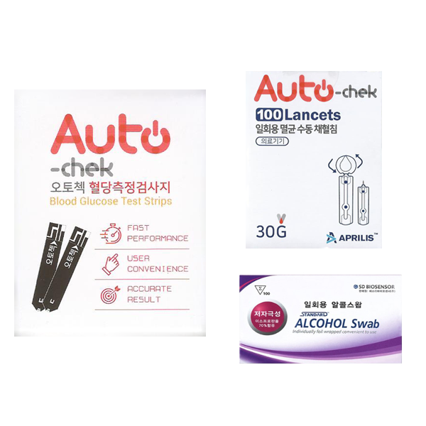 아이센스 오토첵 혈당검사지스트립 세트(시험지 50매+침 100개+솜 100매) elevee 20,000원