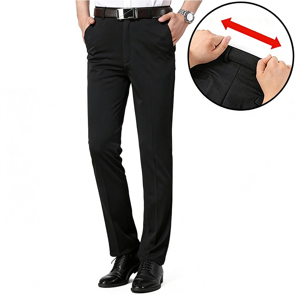 차쿠 남성 정장 바지 고탄력 스판 바지 기지 바지 슬랙스 허리밴딩 직장인바지 중년 빅사이즈 하계 춘계 동계 4계절 26,800원