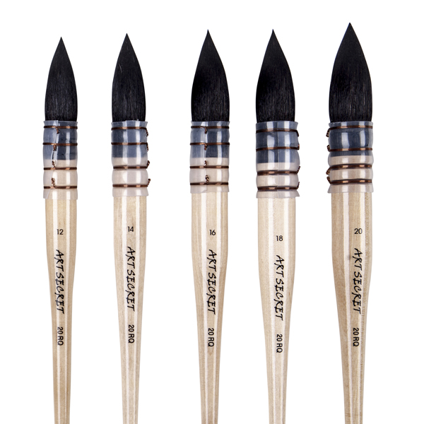 아트시크릿 수채화붓 최고급 청솔모브러쉬 라운드미술붓 20RQ, 1개, 5호 18,500원
