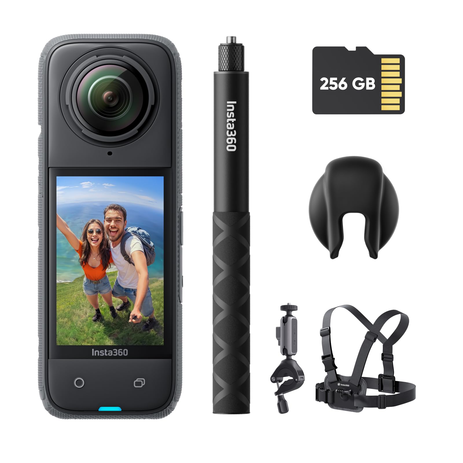 Insta360 X4-8K 4K AI - 방수 360도 액션 카메라, 광각 동영상, 보이지 않는 셀카 봉 975,520원