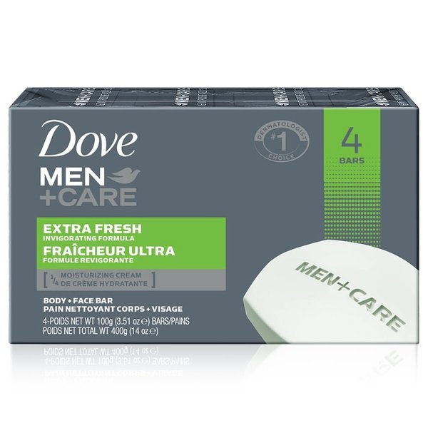Dove Men+Care 도브 맨 케어 바디+페이스 바 엑스트라 프레시 113g 세수비누 비누, 16개 28,900원