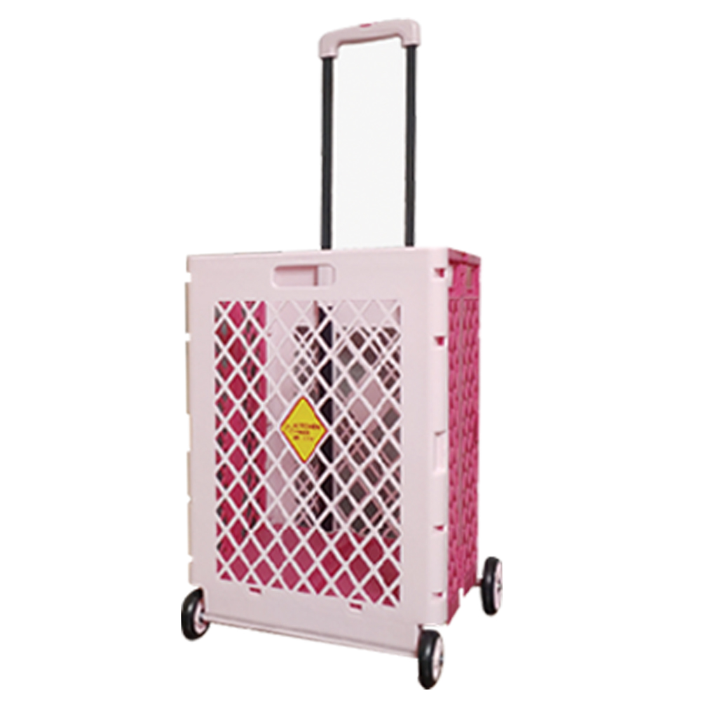 박스형 폴더카트 접이식 장바구니 캐리어 핸드카트 3size, 1개, 특대-핑크 41,000원
