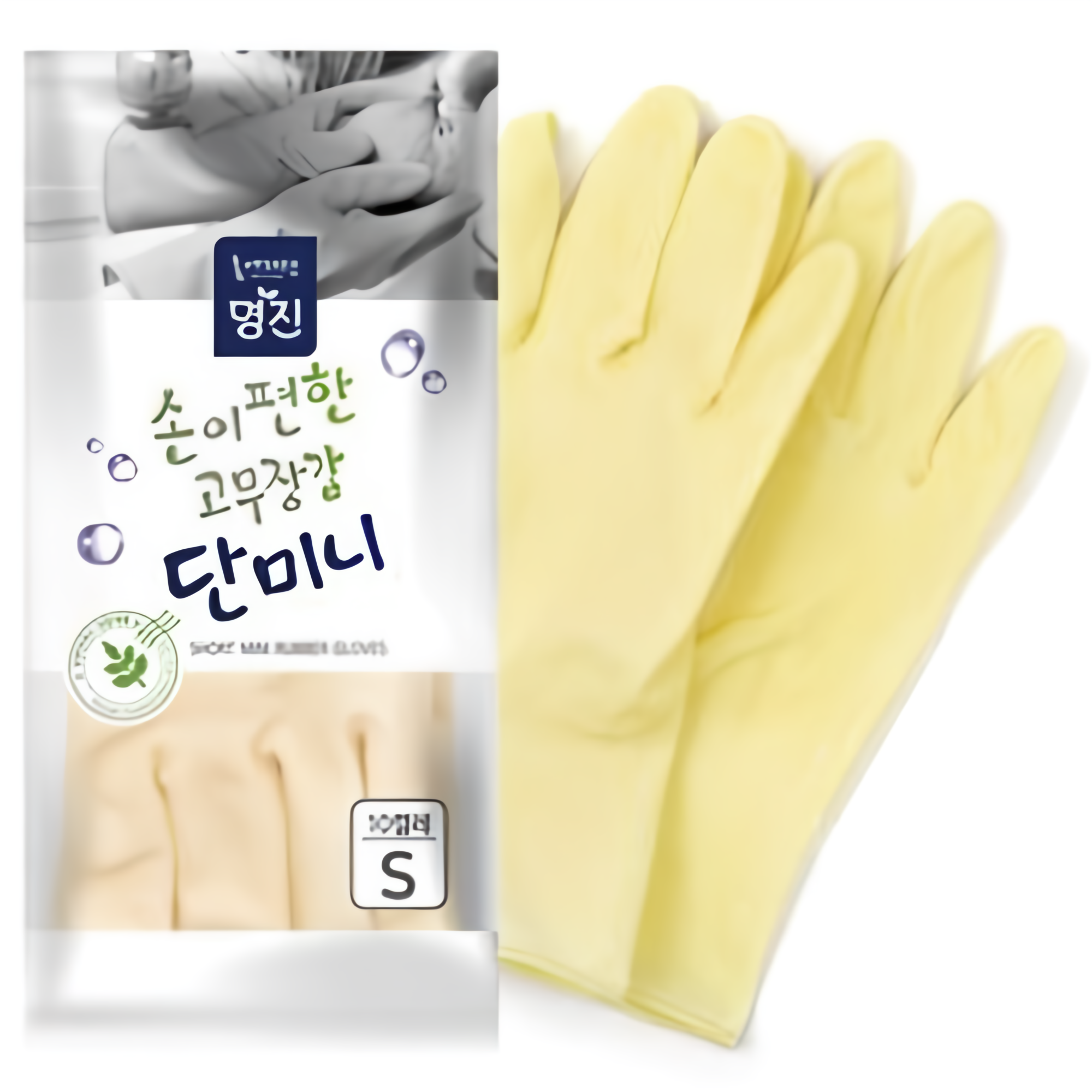 명진 단미니 고무장갑 대/소 10개입 1세트, 백색, 3세트, 소(S) 19,700원