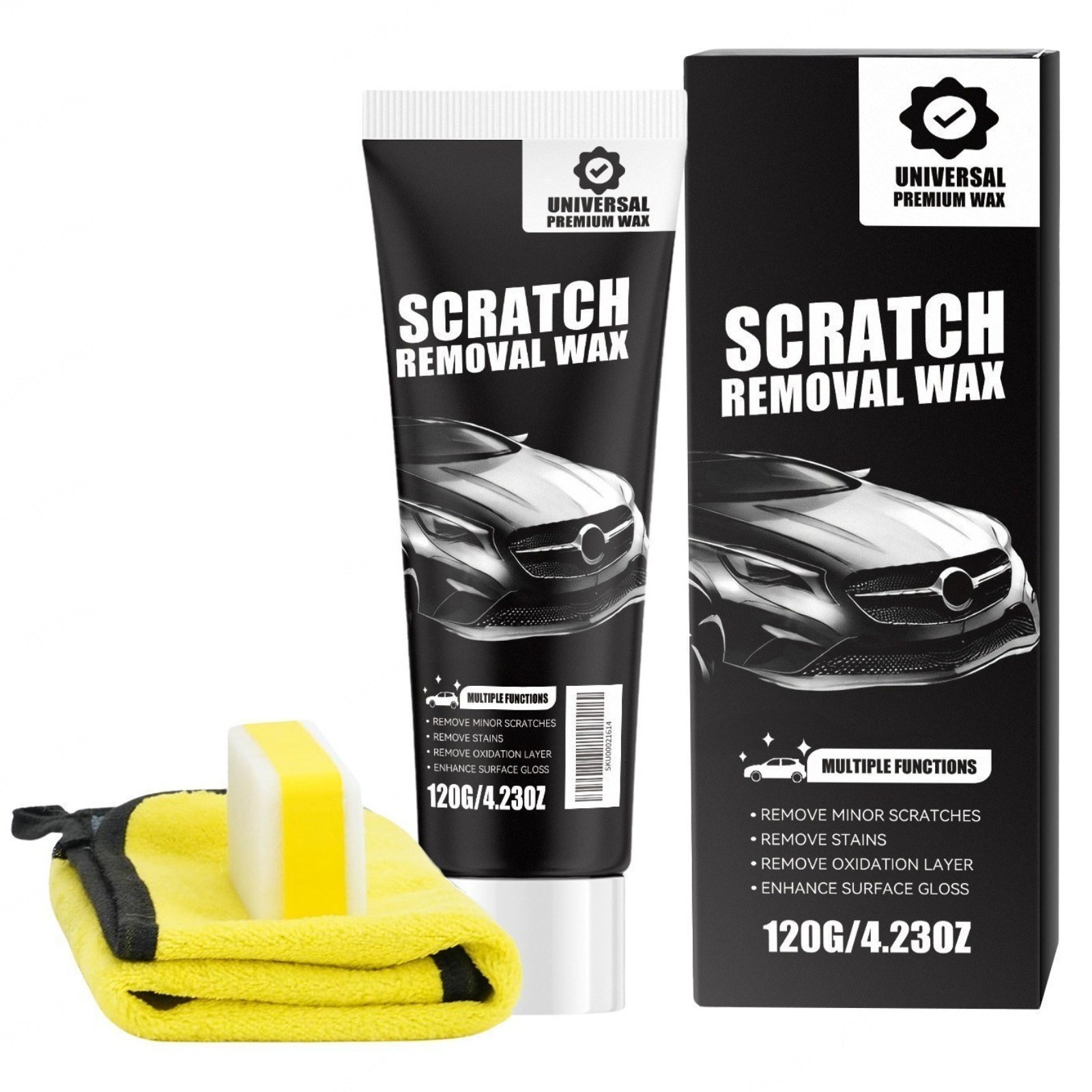 1+1 특가 세트!자동차 도장면 흠집 제거용 딥 리페어 왁스 자동차 스크래치 복구제 3초 만에 스크래치 케어, 2세트 18,200원