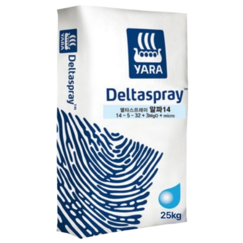 야라 델타스프레이 알파 14 25kg - 연속 착과 작물용 14-5-32+3(MgO)+미량요소, 25kg, 1개 174,400원