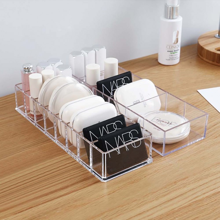 투명 칸막이 화장품 정리함 2type 소품정리 화장대정리옹품 7,300원
