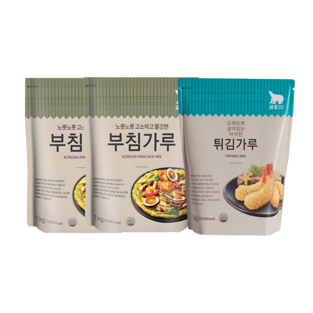 곰표 부침가루 2kg 튀김가루 1kg 지퍼백 고소하고 바삭한 부침 튀김 요리 8,800원