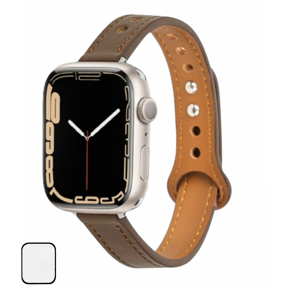 NUBASE 애플워치 호환 컬러 더블 단추 슬림 가죽 스트랩 12,980원