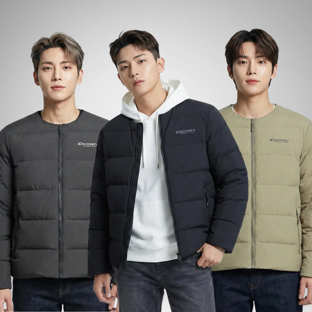 [백화점정품] 디스커버리 경량 패딩 픽토르 U 남성 구스 다운 스몰로고 패딩 169,000원