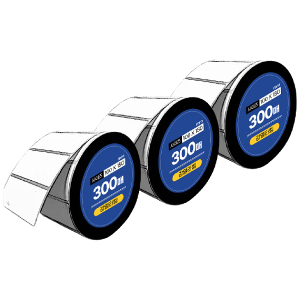 유니라벨 감열라벨 스티커 가로 10cm 세로 15cm 300매 3롤 24,900원