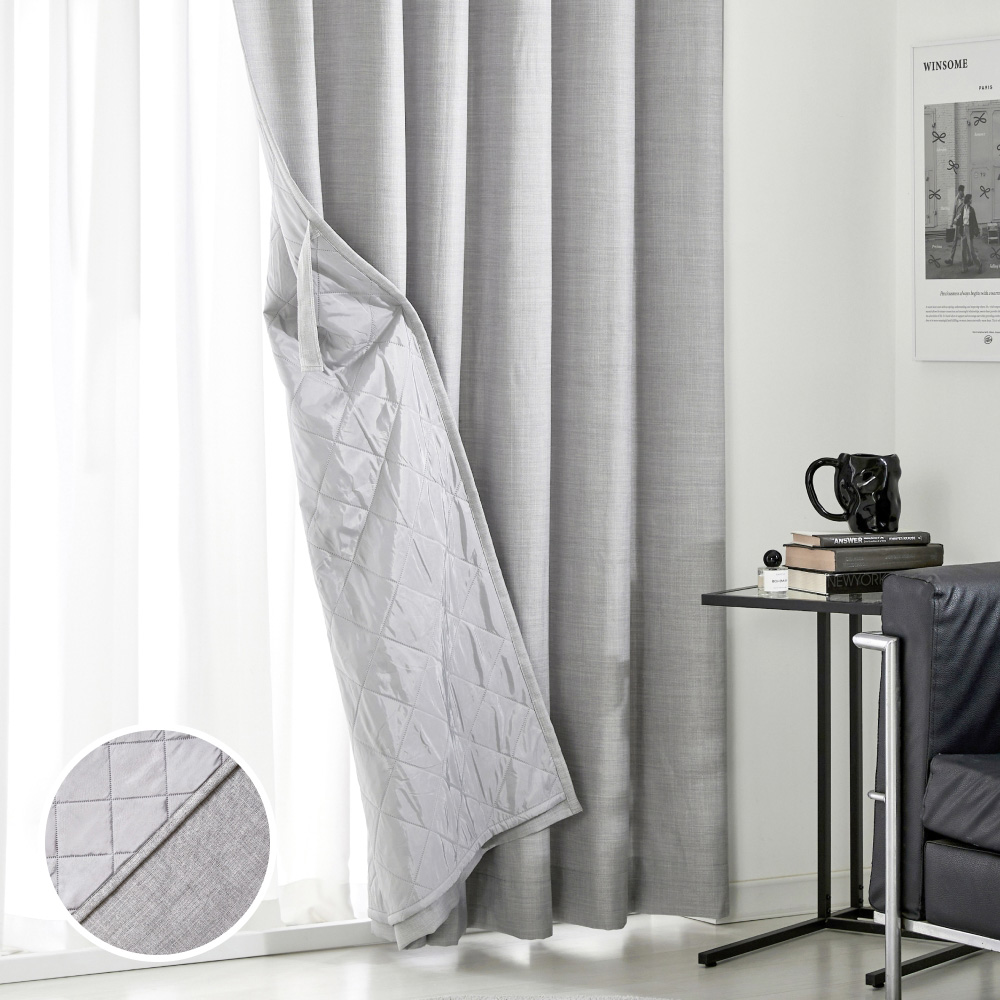 [모던하우스] ON NEW 린넨스타일 3중방한 3도씨커튼 220x240 1장 그레이 아일렛타입 59,900원