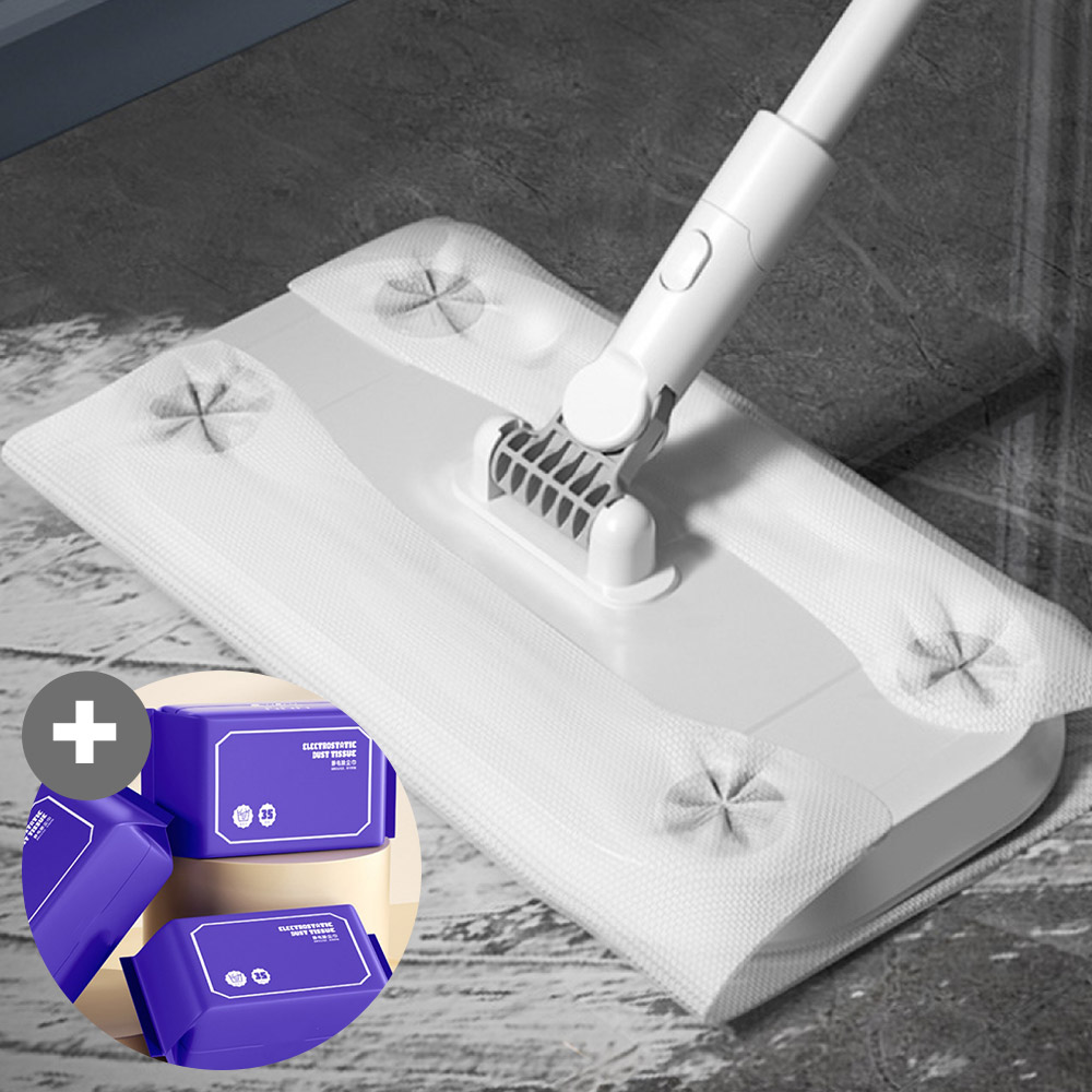 밸류 간편하고 빠른 원룸 사무실 바닥 청소 일회용 밀대 + 정전기 청소포 30장, 1개 27,100원