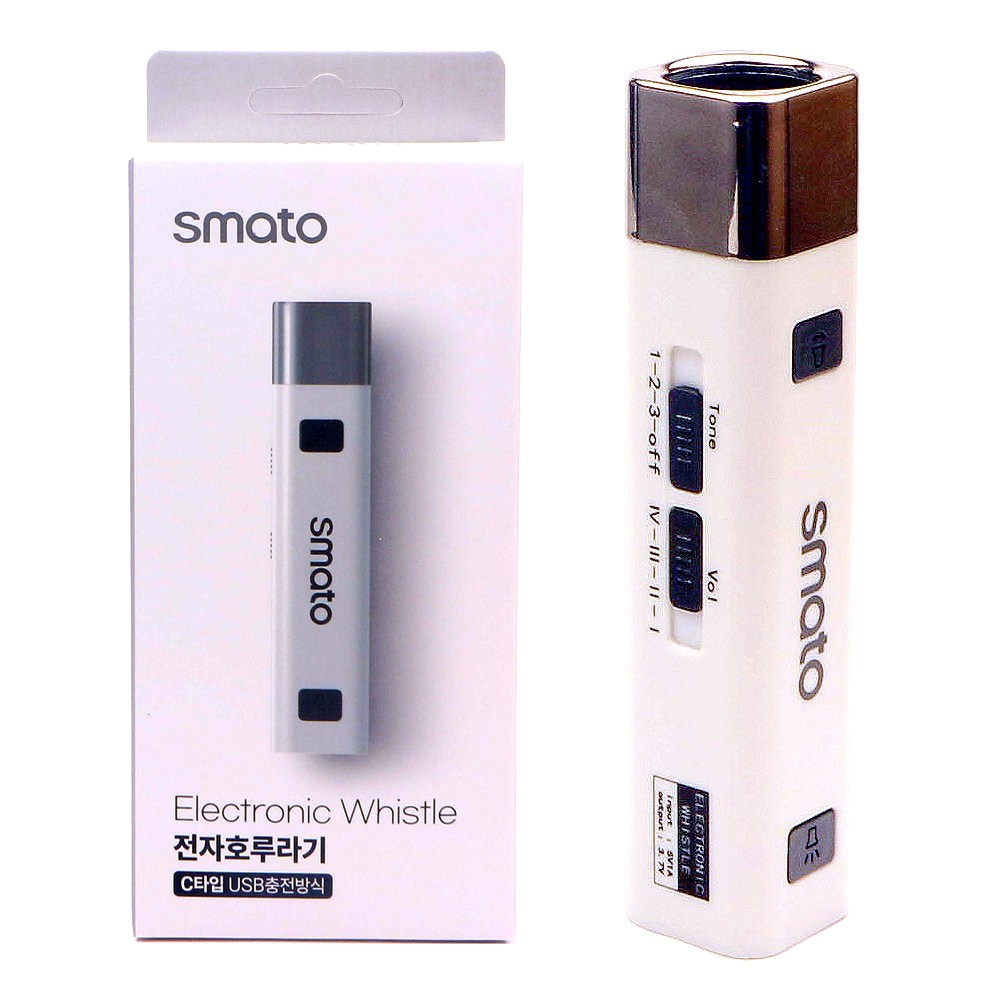 충전식 전자 호루라기 휘슬 호각 130데시벨 여성 호신용 경고음 500mah 스포츠 경기용 심판 방범 순찰 신호 교통 지휘 통제, 화이트, 1개 21,000원