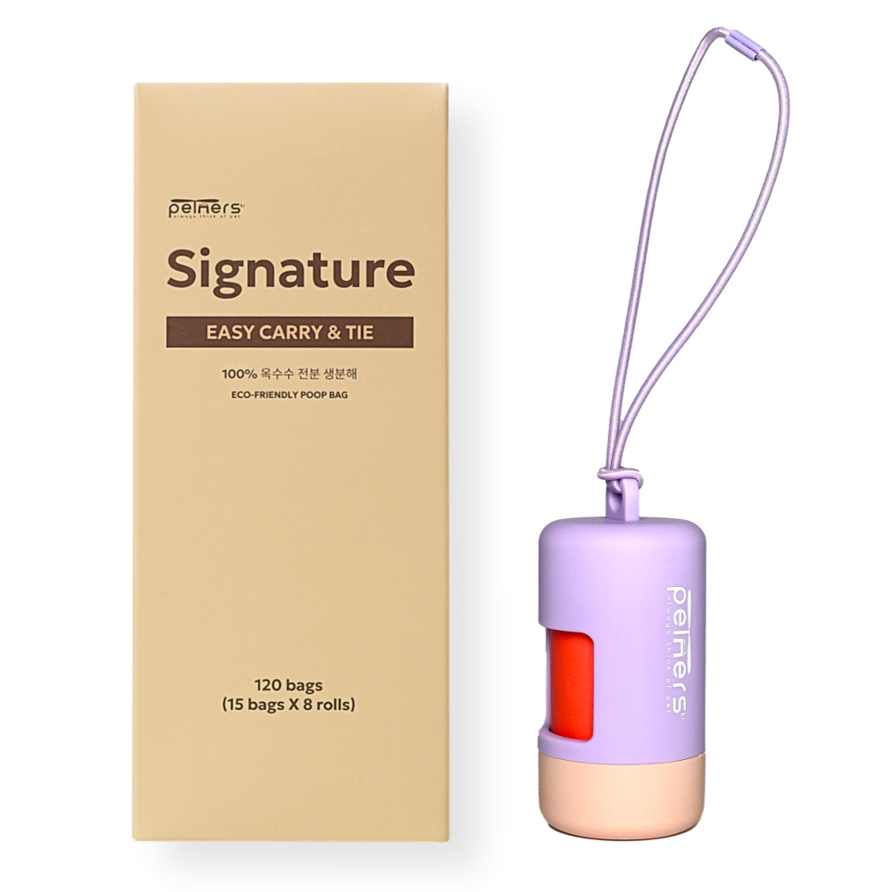 펫트너스 강아지 손잡이형 시그니처 배변봉투 120매 + 케이스 세트, 브라운(봉투), 케이스(랜덤발송), 1세트 12,900원