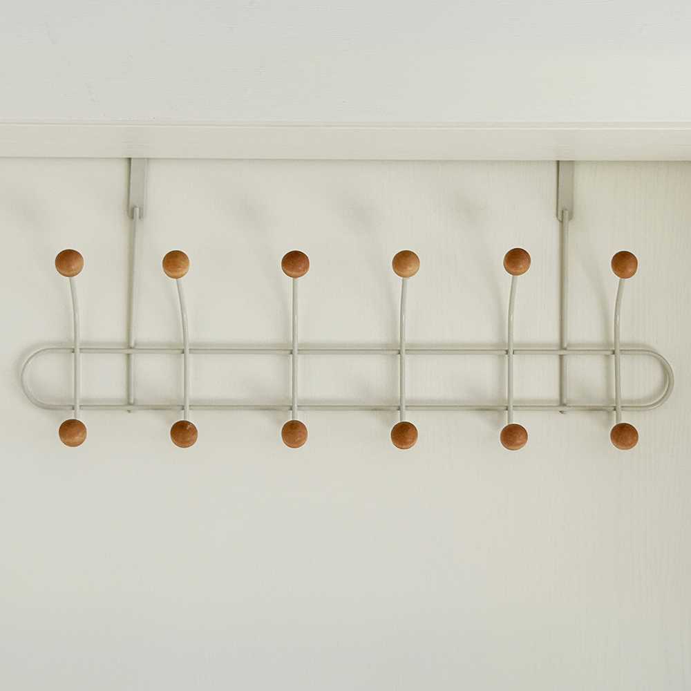 아이두리빙 우드볼 도어행거 12구, 혼합색상, 1개 8,850원