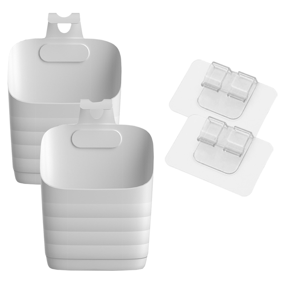 조이베리 주방 욕실 벽걸이 수납바구니 소형 2p + 접착패드 2p, 화이트, 1세트 7,890원