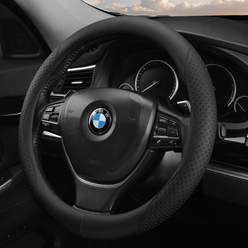 이엠비 자동차 차량용 가죽 논 슬립 핸들커버 순정형 전차종 공용, 모노 블랙 27,790원