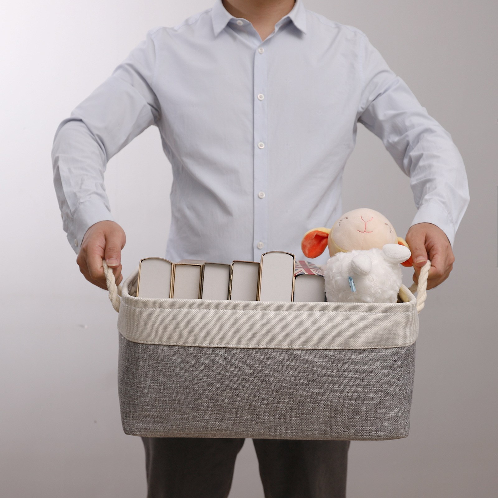 모아봐 손잡이가 달린 두꺼운 수납 바구니로 잡화와 장난감을 보관하세요 8,980원