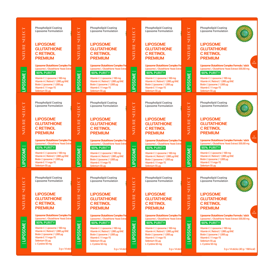 네이처셀렉 리포좀 글루타치온 C 레티놀 비오틴 100배 UP! 순도 90% 순수함량 500mg 식약청 인증 282,000원