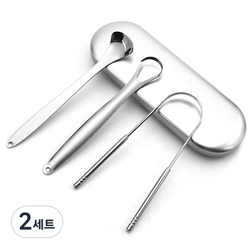 굿프랩 메탈 혀클리너 3종 + 케이스 세트 실버 105g 16,790원