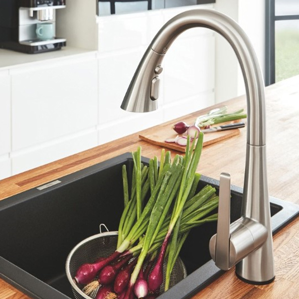 그로헤 제드라 주방 싱크대수전 슈퍼스틸 세트 32294DC2 814,000원