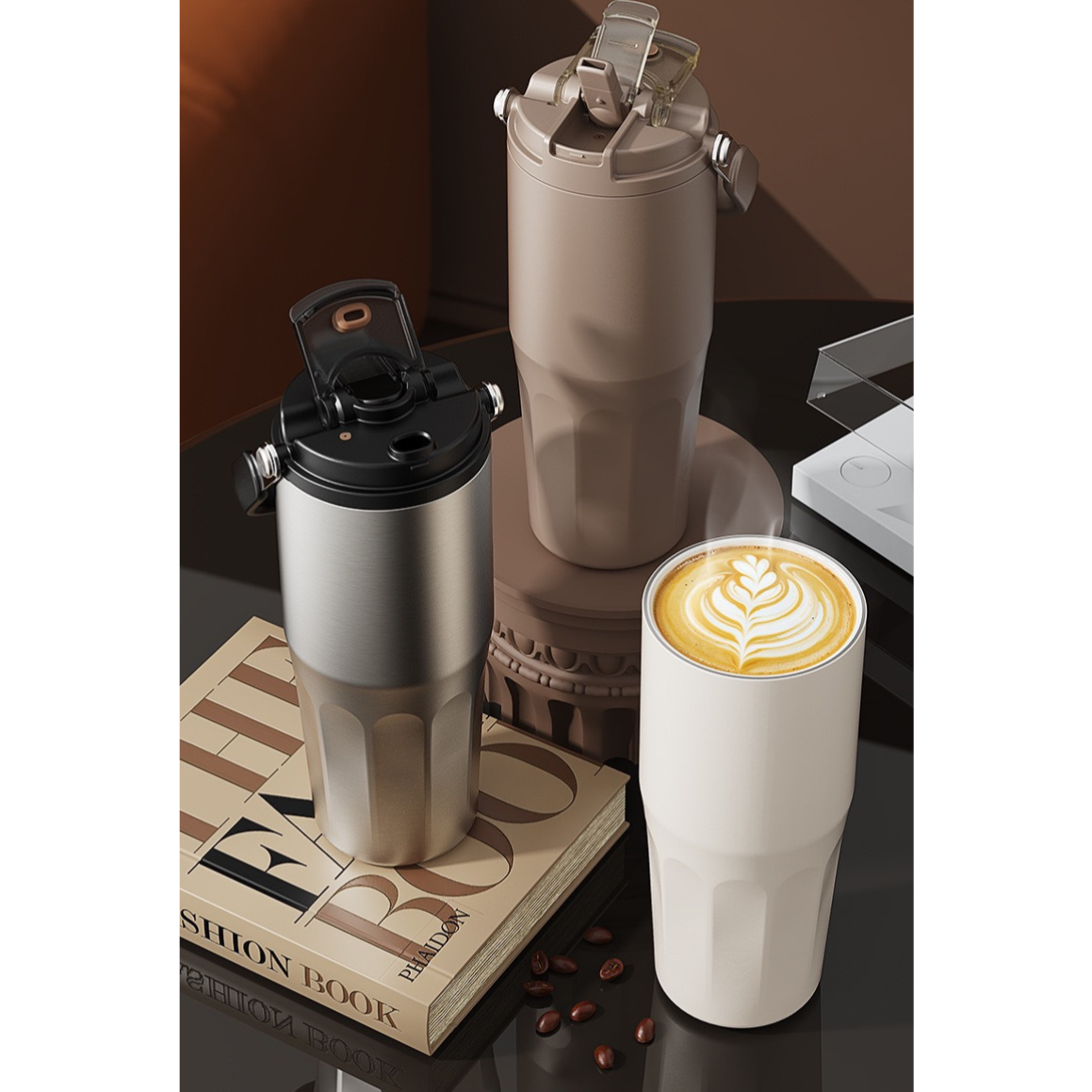 프리미엄 316 스테인리스 손잡이 텀블러, 1개, 800ml, 블랙 23,600원