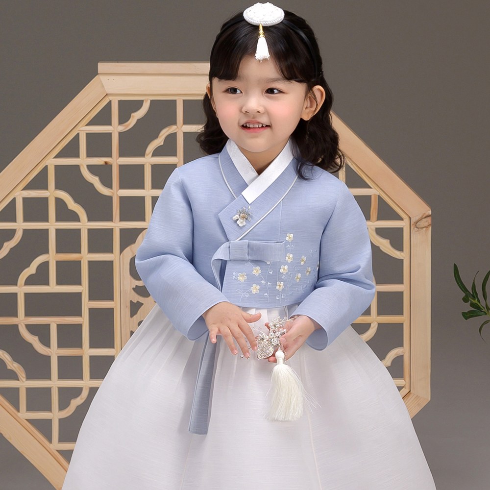 이설한복 814 은청아이 여아용 한복세트 46,900원