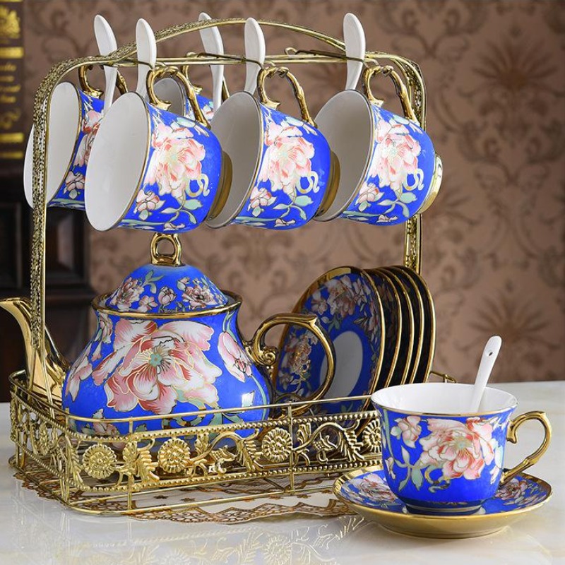 유럽풍 도금 도자기 커피잔 세트 빈티지 거실용 커피용품 51,300원