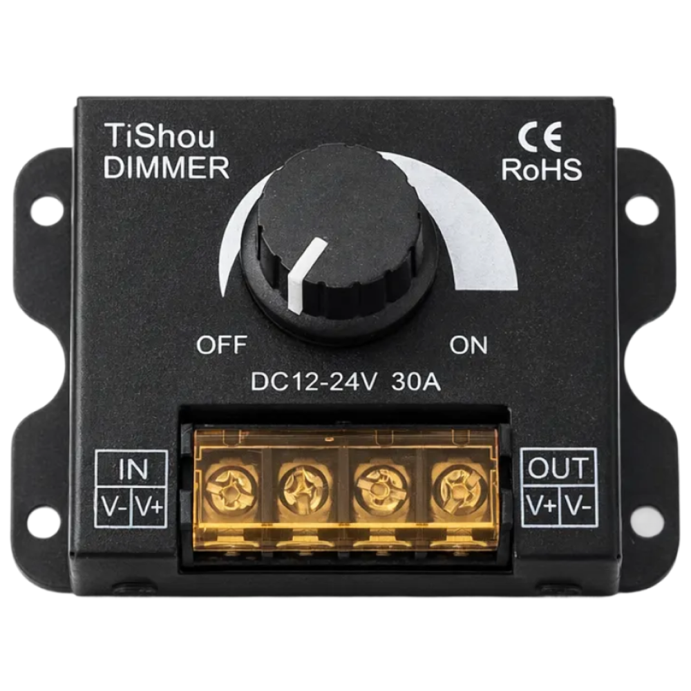12V 24V LED 디머 스위치 30A 고출력 밝기 조절기 노브형 컨트롤러 9,900원