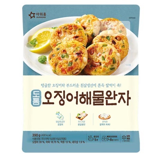 냉동 아워홈 도톰해물완자 오징어해물완자 390g 1BOX(12입) 71,730원