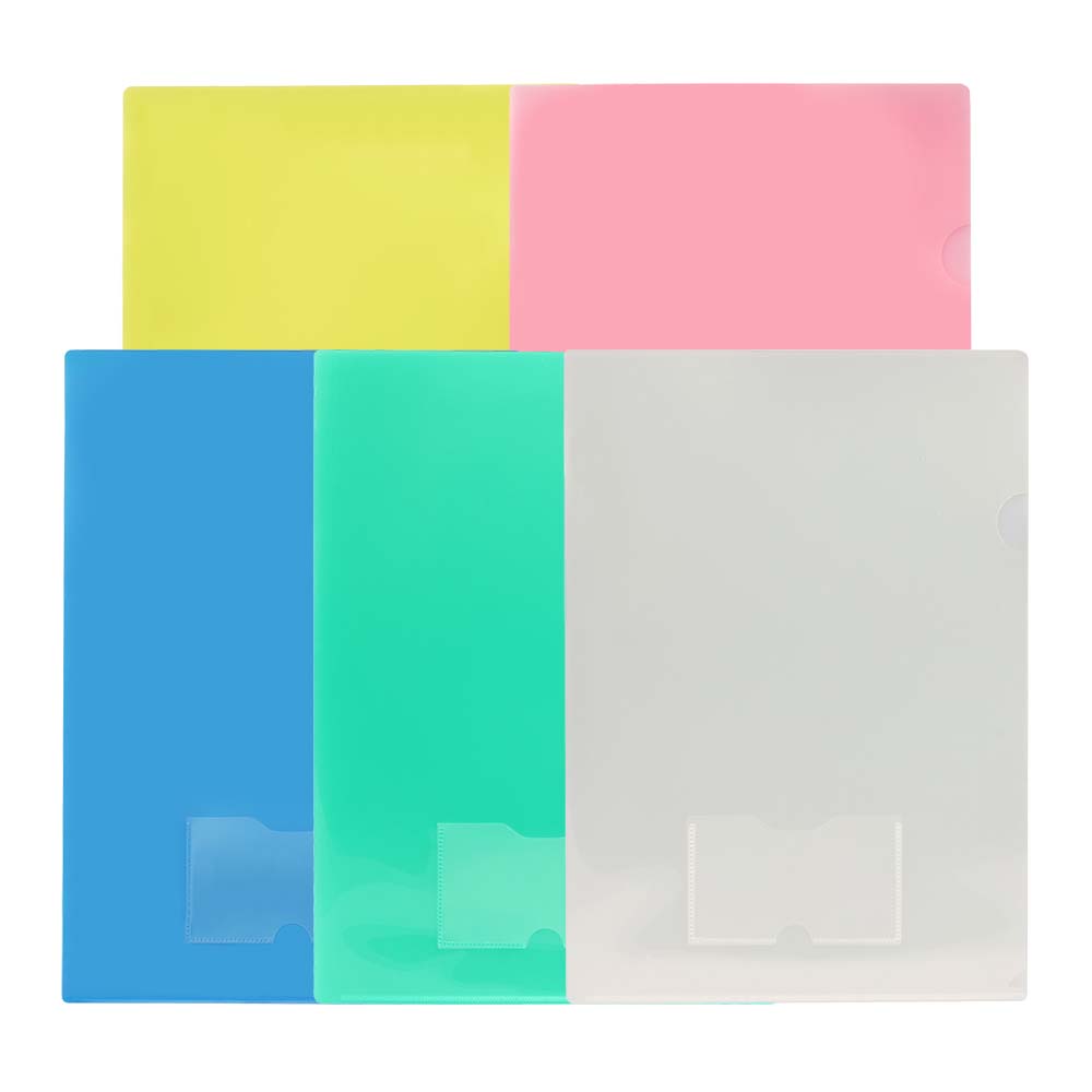 프로비즈 컬러 고투명 명함 L홀더 l자파일 A4 10매 명함포켓화일 1,400원