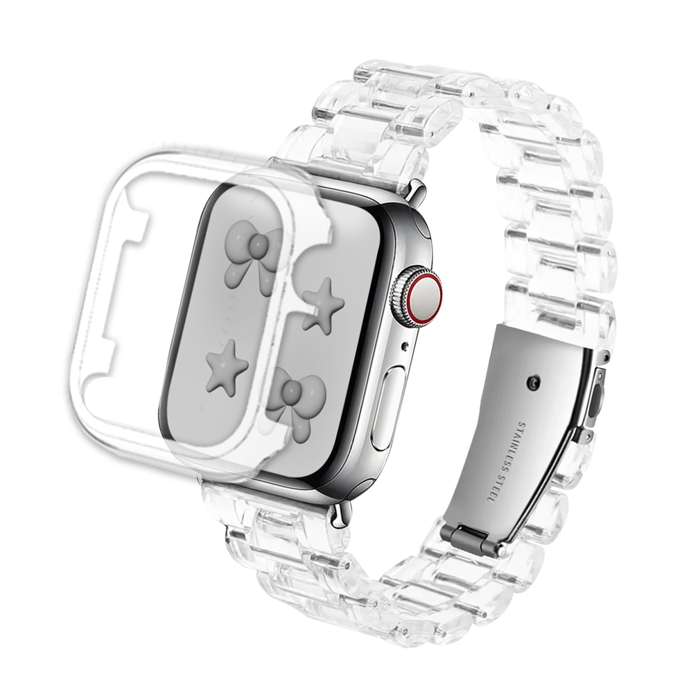 아이메이드잇 애플워치 호환 블럭 스트랩 케이스 세트, 클리어 13,900원