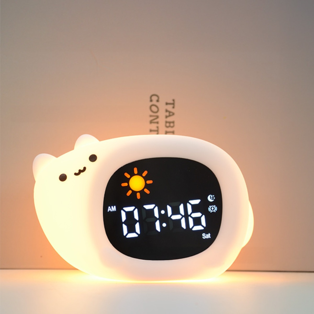 한정할인-베터라인 공식 귀여운 수면훈련 실리콘 동물모음 LED 무소음 탁상 인테리어 알람시계 무드등 아이방 34,500원