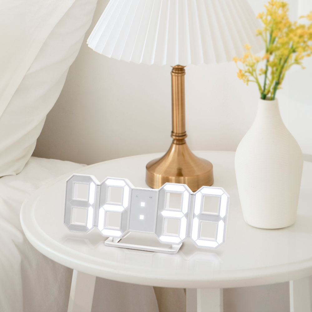 코시 3D LED 디지털 시계, 화이트 10,900원