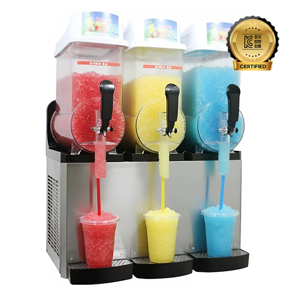 국산 초고속 슬러시 기계 3구 12Lx3 업소용 행사용 스무디 대용량 제조기, 슬러시제조기 12L 3구 3,489,000원