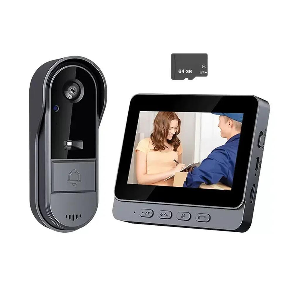 스마트 홈 보안 비주얼 초인종 스크린 무선 인터콤 도어 벨 방수 야간 투시경 비디오 카메라 90,990원